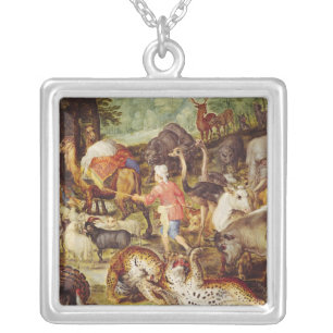 Noah's Ark, detail of the right hand side Silver Plated Necklace