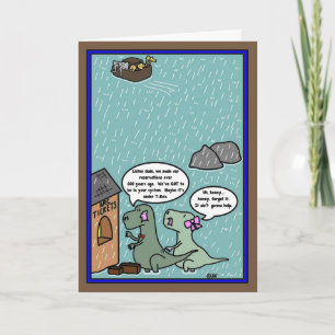 Noah's Ark - Dinosaurs are late for departure Card