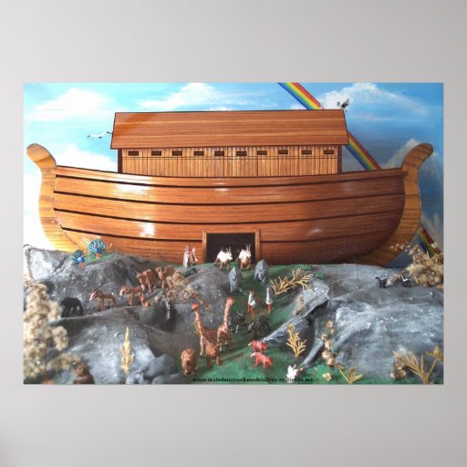 Noahs Ark Diorama Picture Poster | Zazzle