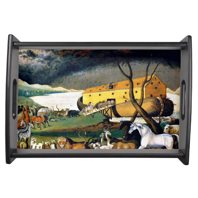 Noah's Ark, famous painting Serving Tray (Front)