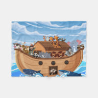 Noah's Ark Fleece Blanket for Kids