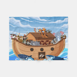 Noah's Ark Fleece Blanket for Kids