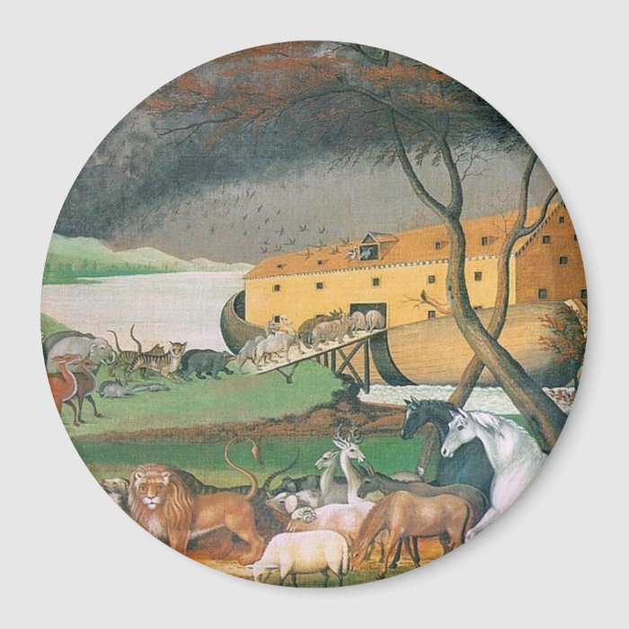 noahs ark folk art painting refrigerator magnet