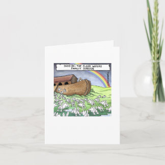 Noah's ark full of rabbits card