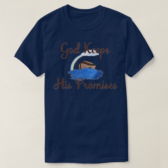 Noahs Ark God Keeps His Promises Christian  T-Shirt (Design Front)