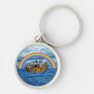 Noah's Ark - God's Rainbow Covenant Keychain