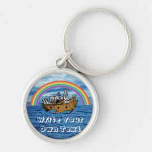 Noah's Ark - God's Rainbow Covenant Keychain
