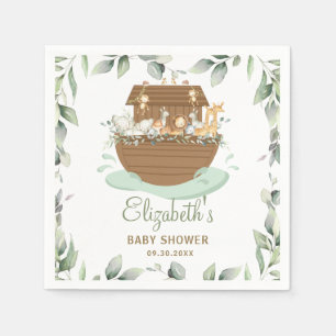 Noah's Ark Greenery Baby Shower Birthday Baptism Napkins