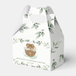 Noah's Ark Greenery Birthday Baptism Christening Favor Boxes