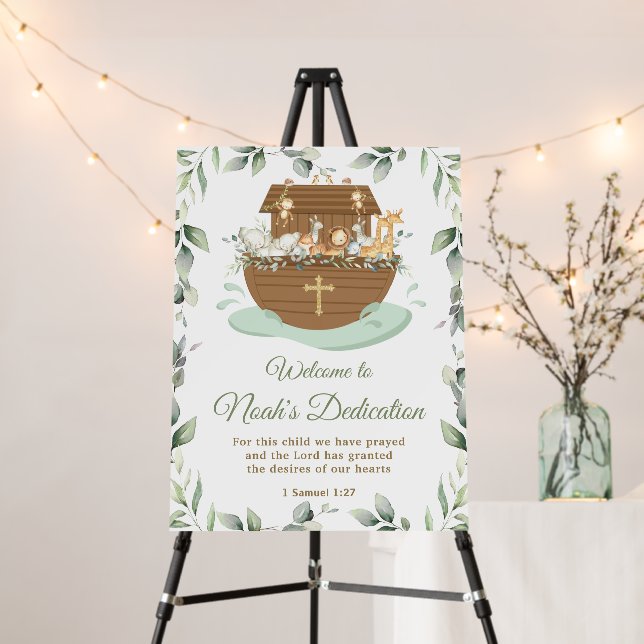 Noah's Ark Greenery Dedications Christening  Foam Board (In Situ (Stand))