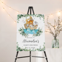 Noah's Ark Greenery Neutral Baby Shower Welcome