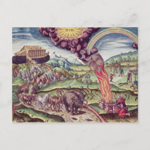 Noah's Ark, illustration from 'Brevis Narratio' Postcard