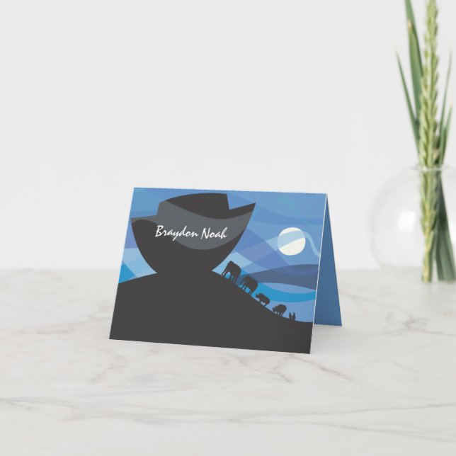 Noah's Ark Invitation Thank You Card (Front)