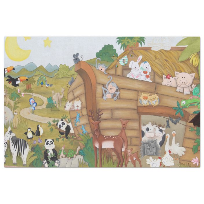 Noah's Ark Nursery Decoupage Tissue Paper | Zazzle.com