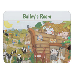 Noah's Ark Nursery Door Sign