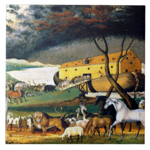Noah's Ark, painting by Edward Hicks Ceramic Tile