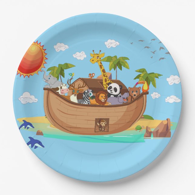 Noah's Ark Paper Plates (Front)