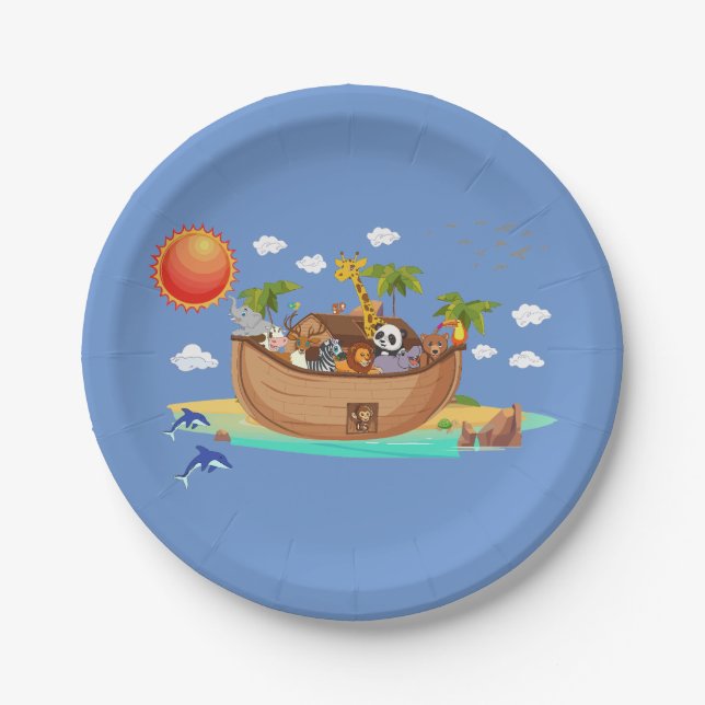 Noah's ark paper plates (Front)