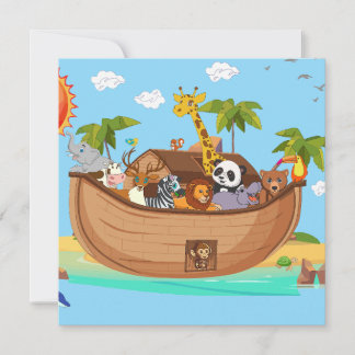 Noah's Ark Personalize Custom Invitation