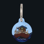 Noah's Ark Pet ID Tag<br><div class="desc">This whimsical take on Noah's Ark is great for a children's nursery, birthday party, or playroom. This Hand-Drawn pencil sketch is available on most of Zazzles Customisable Products.</div>
