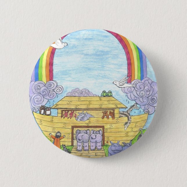 Noah's Ark Pinback Button (Front)