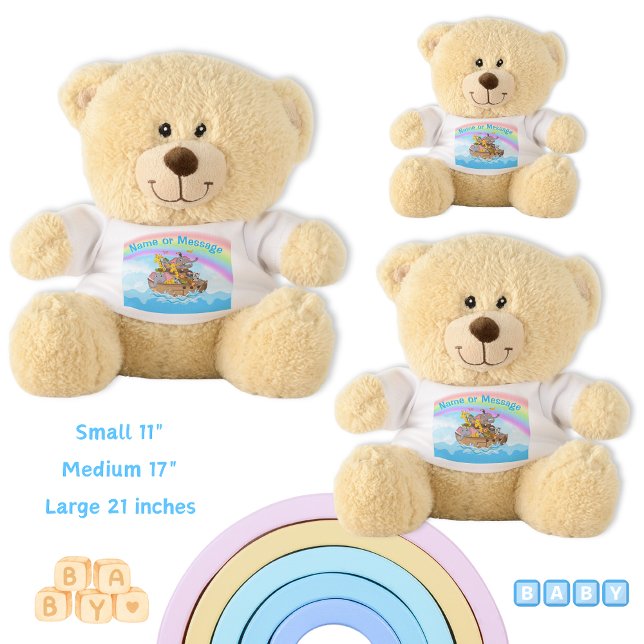 Noah's Ark Presents. Personalized Teddy Bear (Noah's Ark Gifts. Noah's Ark Baby Shower. Noah's Ark Themed Nursery. Christian Baby Gifts. Baby.)
