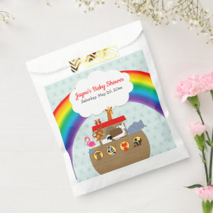 Noah's Ark Rainbow Baby Shower Favor Bag
