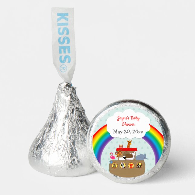 Noah's Ark Rainbow Baby Shower Hershey®'s Kisses® (Front)