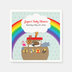 Noah's Ark Rainbow Baby Shower Napkins