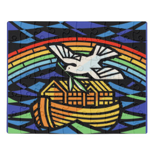 Noah's Ark, Rainbow, Dove Jigsaw Puzzle