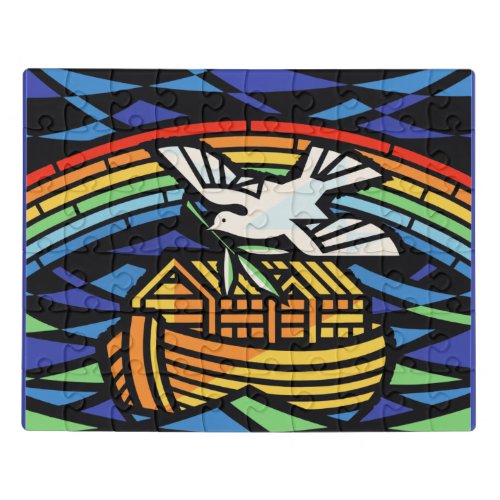 Noahs Ark Rainbow Dove  Jigsaw Puzzle