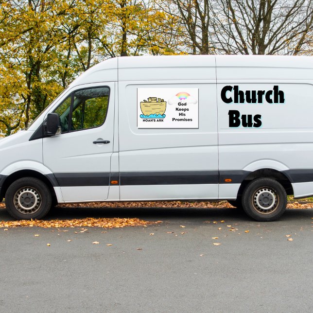 Noah's Ark Rainbow God's Promises Car Magnet (Creator Uploaded)