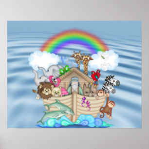 NOAHS ARK Rainbow NURSERY DECORATION MURAL