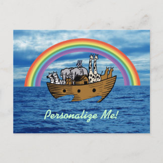 Noah's Ark & Rainbow Postcard