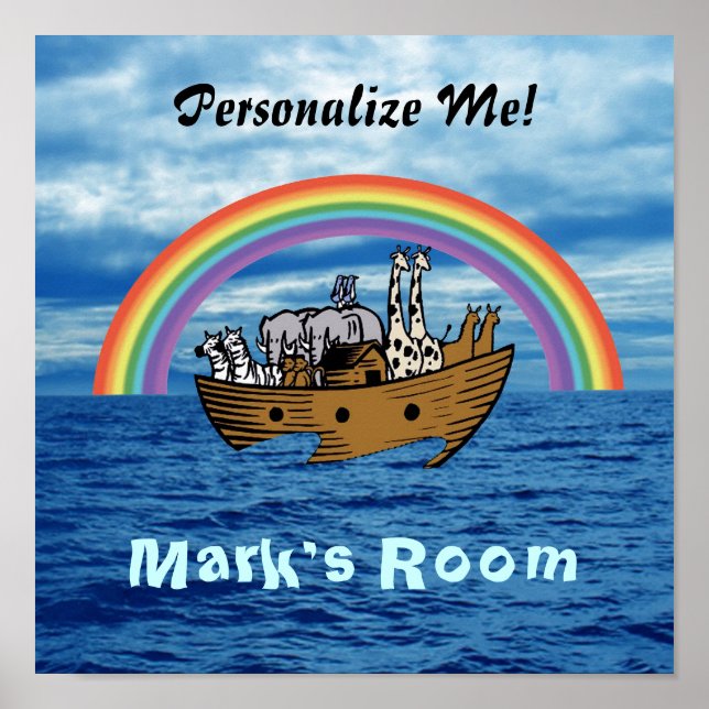 Noah's Ark & Rainbow Poster (Front)