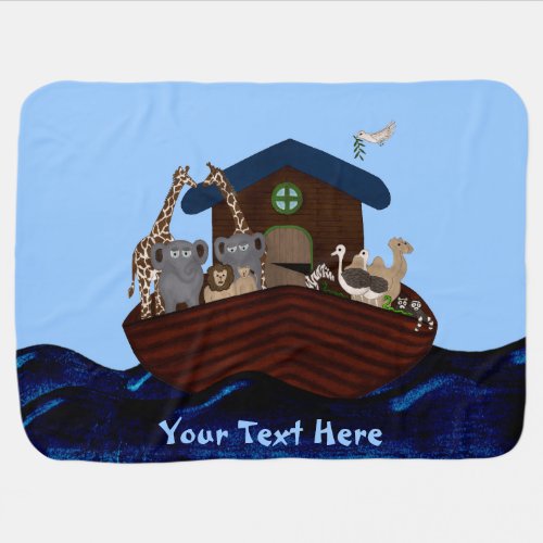 Noahs Ark Receiving Blanket