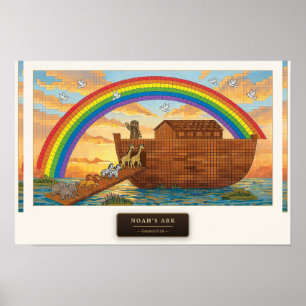 Noah's Ark — Rubik's Cube Mosaic Poster