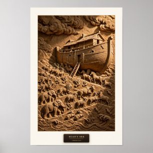 Noah's Ark — Sculpted Scripture Poster