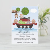 Noah's Ark Sets Sail Baby Shower Invitation (Standing Front)