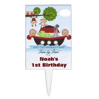 Noah's Ark Sets Sail Cupcake Topper