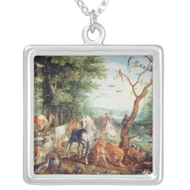 Noah's Ark Silver Plated Necklace (Front)