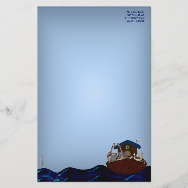 Noah's Ark Stationery (Front)