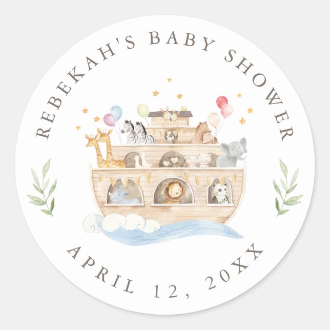 Noah's Ark Sticker Label (Front)
