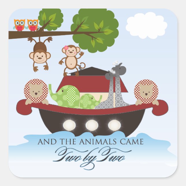 Noahs Ark Stickers - Square (Front)