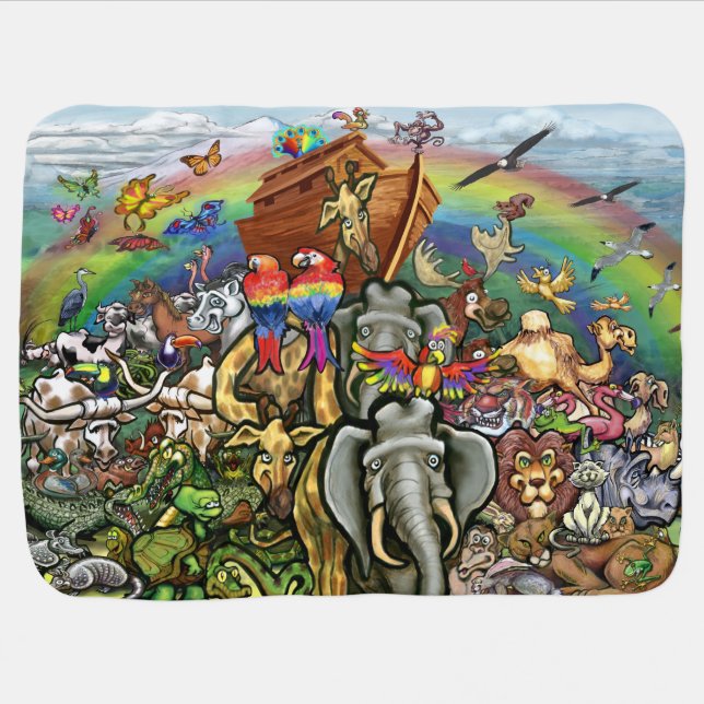 Noah's Ark Stroller Blanket (Horizontal)