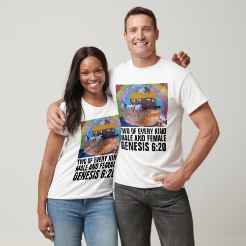 NOAHS ARK T_Shirts TWO OF EVERY KIND T_Shirt