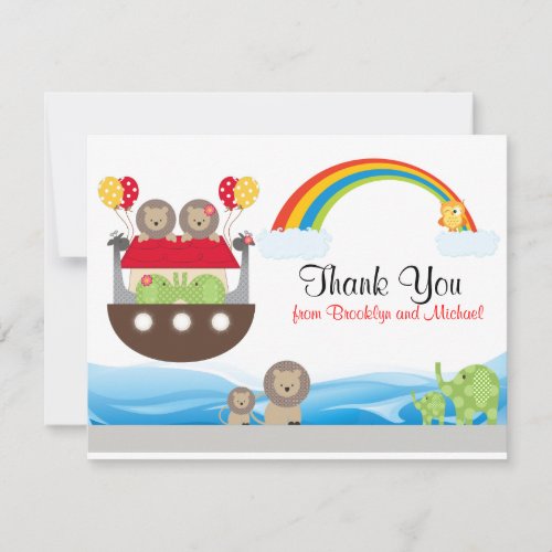 Noahs Ark Thank You Card