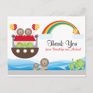 Noah's Ark Thank You Card