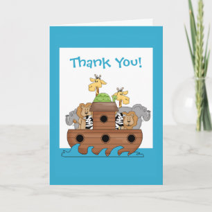 Noah's Ark Thank You Note Card