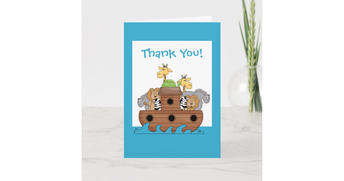 Noah's Ark Thank You Note Card | Zazzle